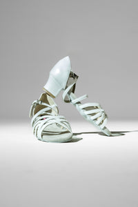 Scarpe da Ballo Latino Americano Bianche - Modello Regolamentare per Competizione