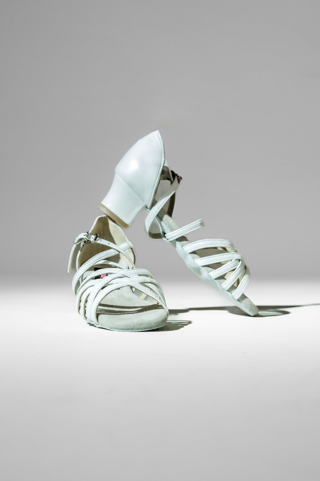 Scarpe da Ballo Latino Americano Bianche - Modello Regolamentare per Competizione