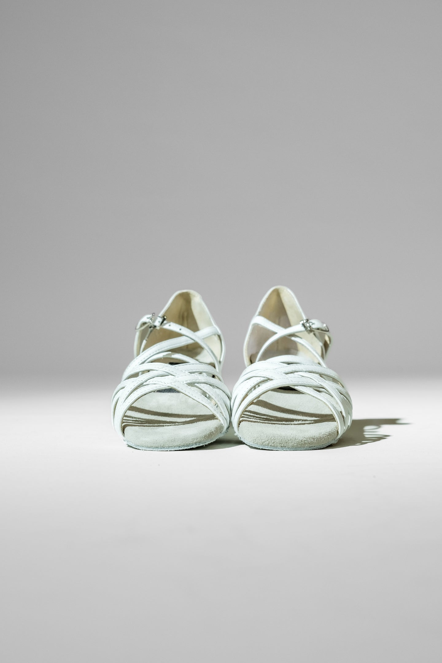 Scarpe da Ballo Latino Americano Bianche - Modello Regolamentare per Competizione