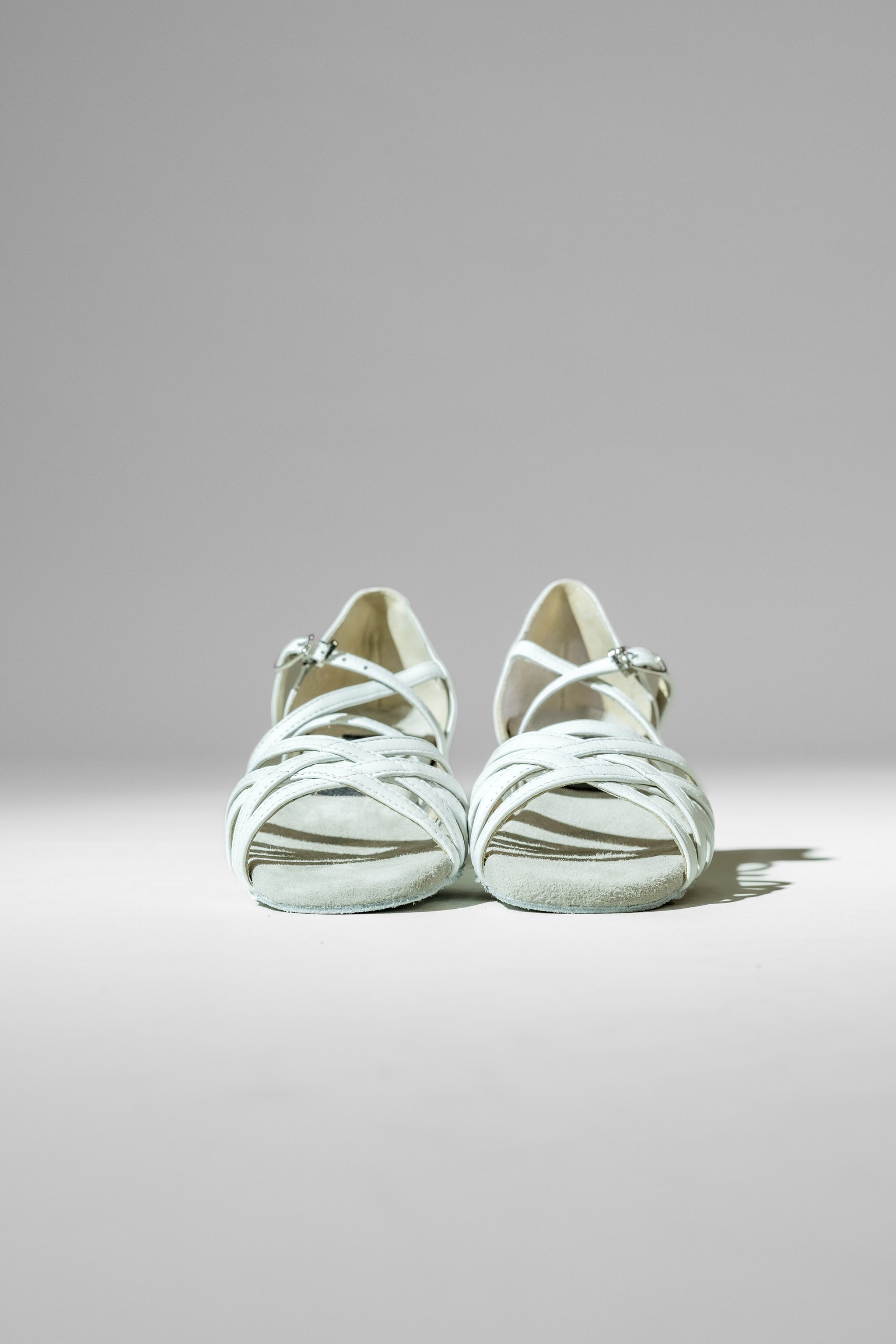 Scarpe da Ballo Latino Americano Bianche - Modello Regolamentare per Competizione