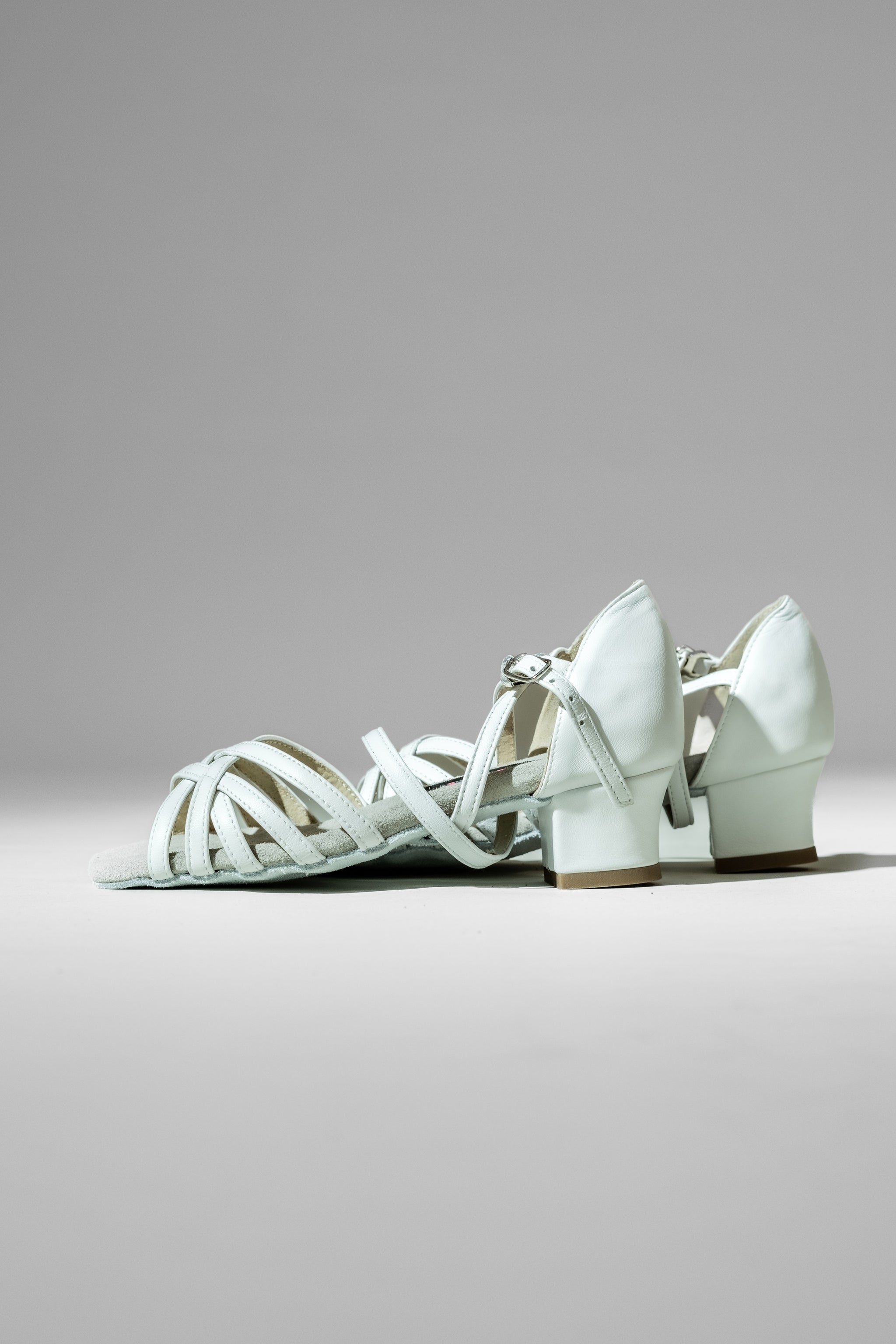 Scarpe da Ballo Latino Americano Bianche - Modello Regolamentare per Competizione