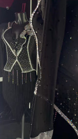 Abito Latino Black Diamond Couture - Handmade