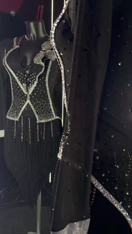 Abito Latino Black Diamond Couture - Handmade