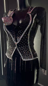 Abito Latino Black Diamond Couture - Handmade