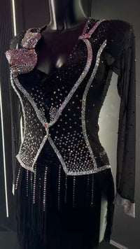 Abito Latino Black Diamond Couture - Handmade