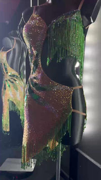Abito Latino Emerald Mirage Couture