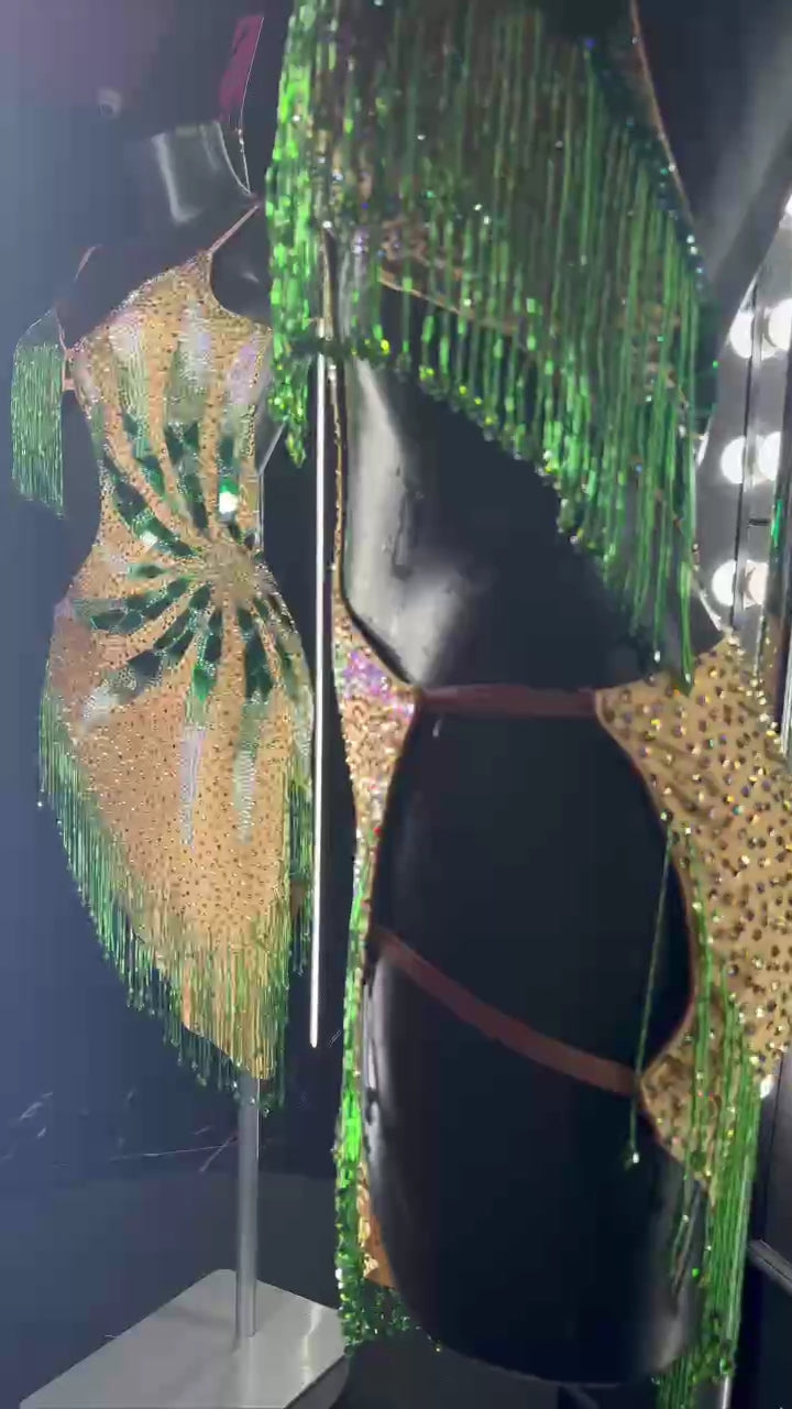 Abito Latino Emerald Mirage Couture
