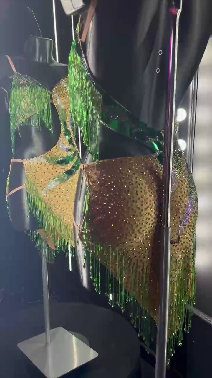 Abito Latino Emerald Mirage Couture