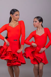 B2B - Divisa Regolamentare Latino Americano Donna – TELINI in Lycra Premium a Manica Lunga