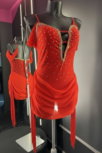 B2B - Abito Latino Donna con Strass Oro o Crystal AB – Eleganza e Movimento