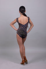 Body Latino americano Animalier / Nero – Scollo a barca