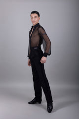 Camicia Latino americano Uomo Gara Mesh Elegance