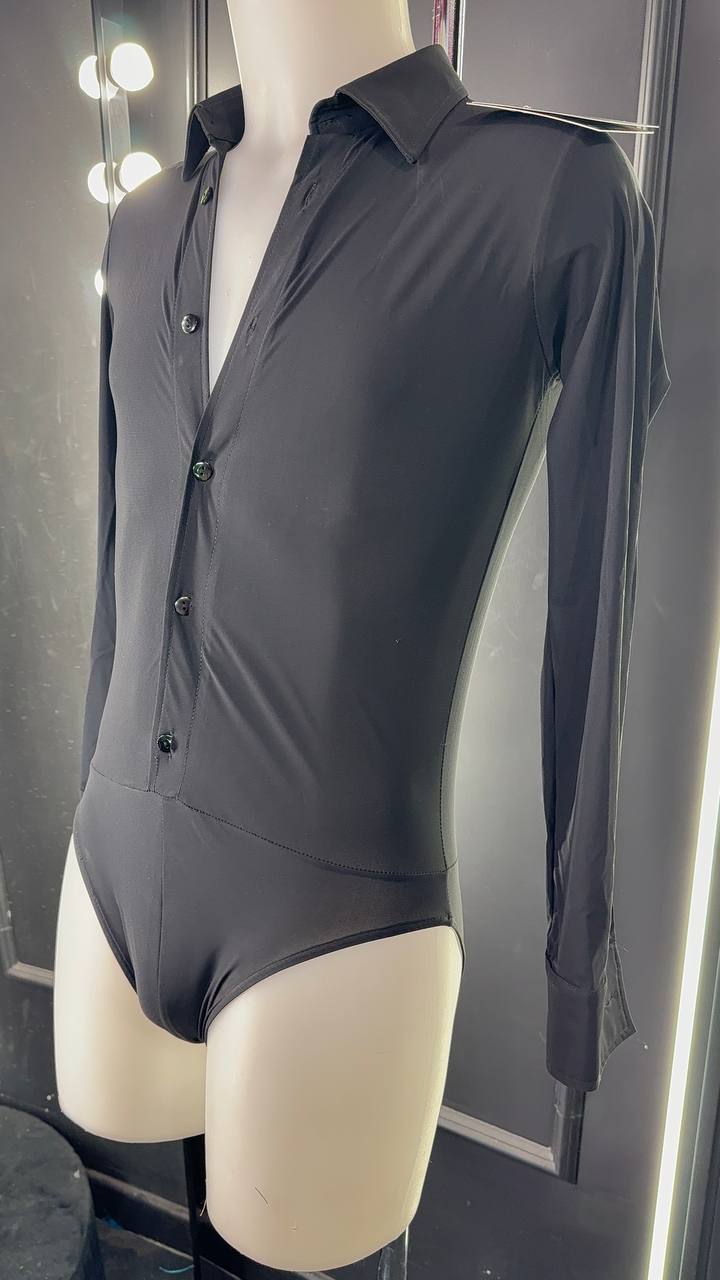 Camicia da Ballo Uomo a Body – Modello in Lycra Elasticizzata per Latino Americano
