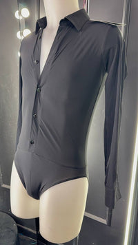 Camicia da Ballo Uomo a Body – Modello in Lycra Elasticizzata per Latino Americano