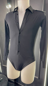 Camicia da Ballo Uomo a Body – Modello in Lycra Elasticizzata per Latino Americano