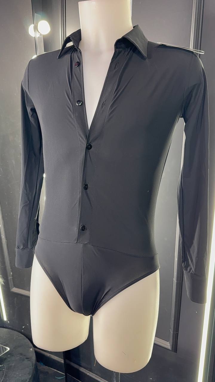 Camicia da Ballo Uomo a Body – Modello in Lycra Elasticizzata per Latino Americano