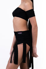 Top Fascia Maniche Corte Donna per Balli Latino Americani